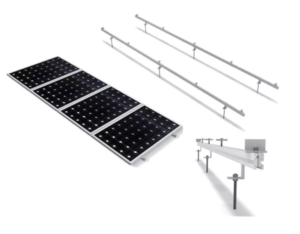 Kit Estructura Coplanar para 4 paneles 4.8 Metros